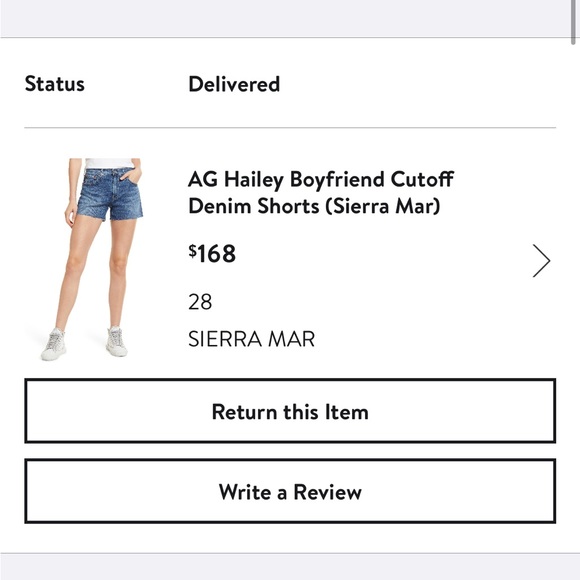 AG Denim Hailey Cut-Off Shorts, size 28 - Picture 8 of 8